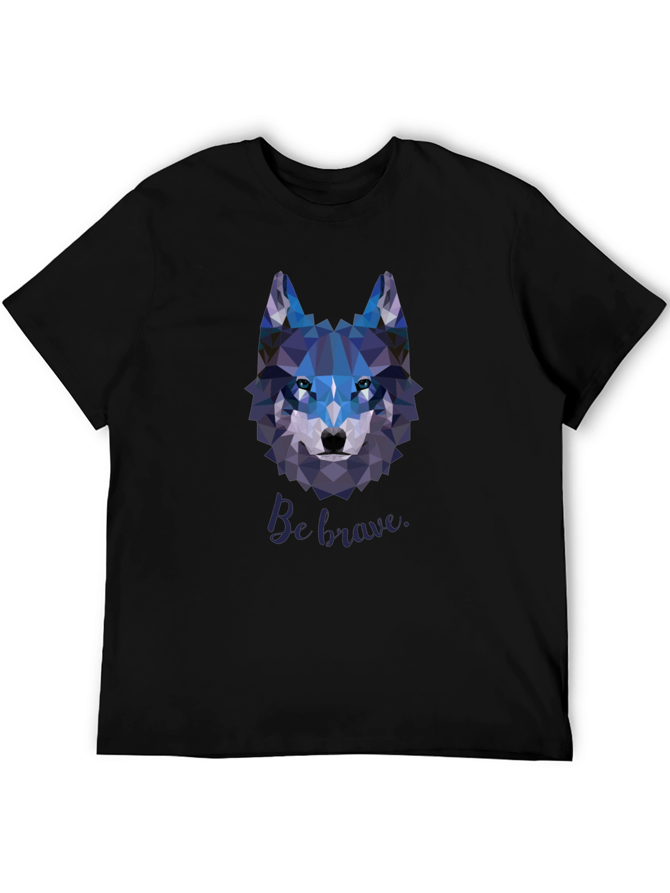 Geometric Wolf Graphic T-Shirt - Be Brave Design