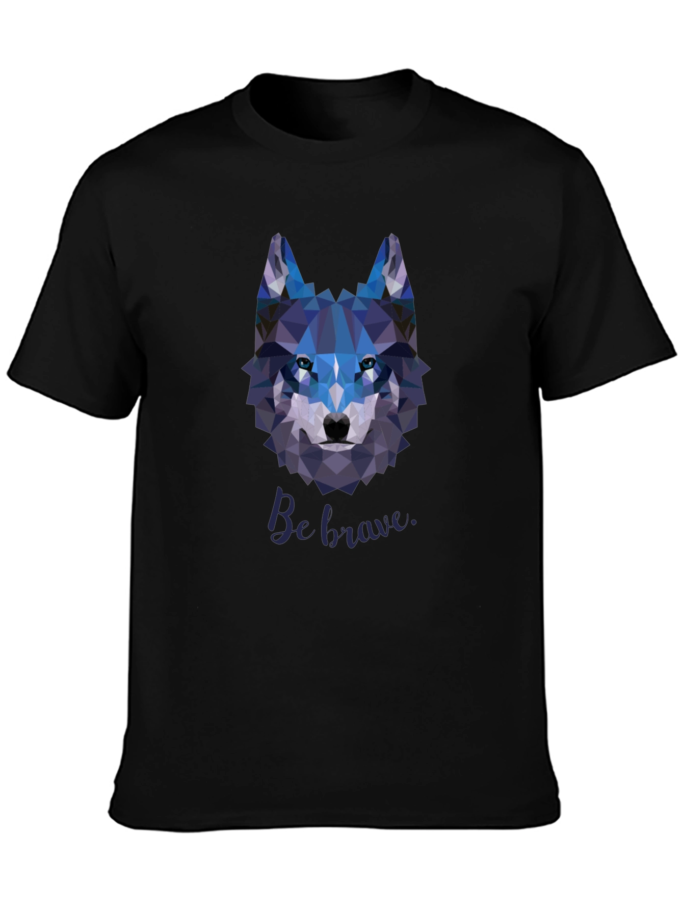 Geometric Wolf Graphic T-Shirt - Be Brave Design