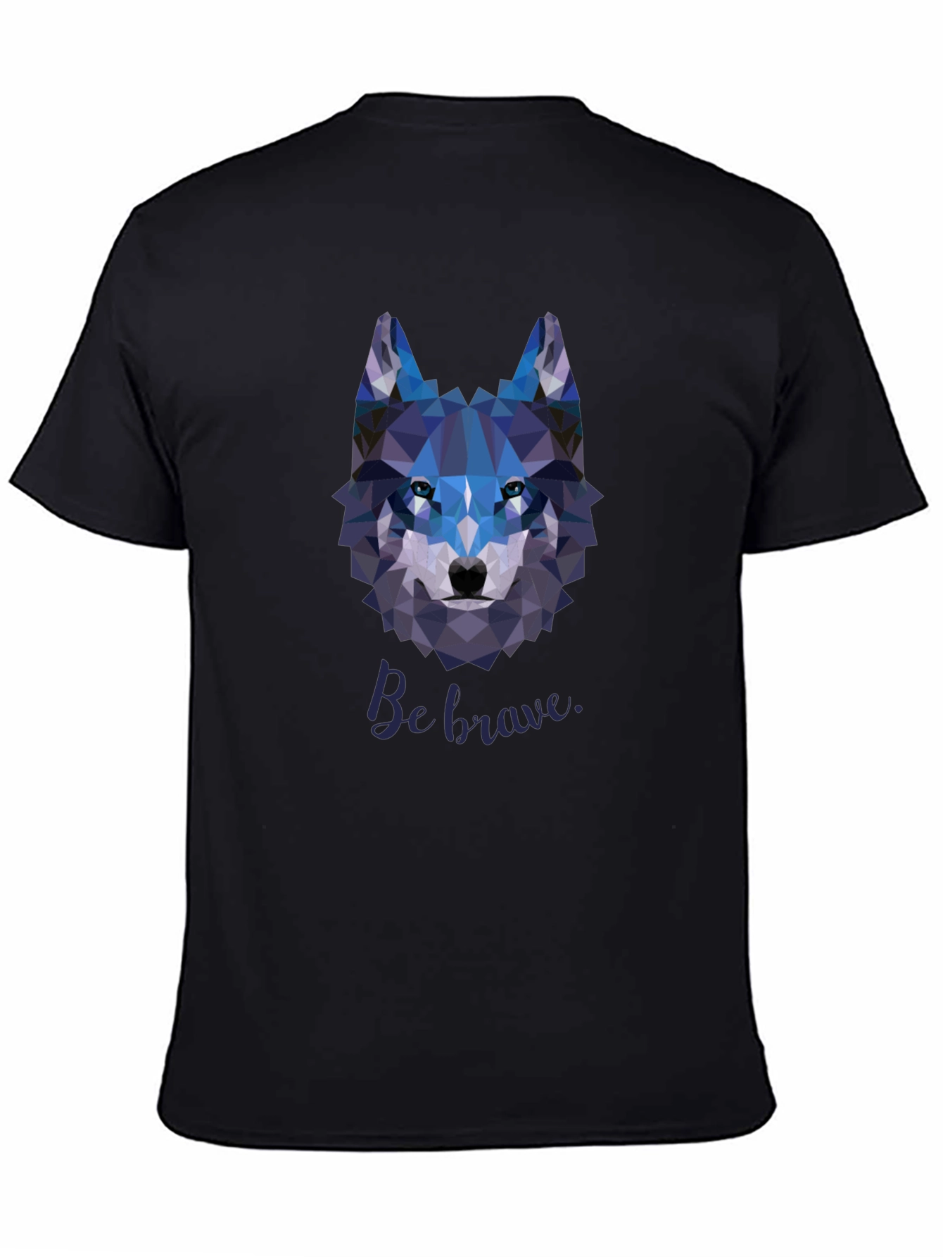 Geometric Wolf Graphic T-Shirt - Be Brave Design
