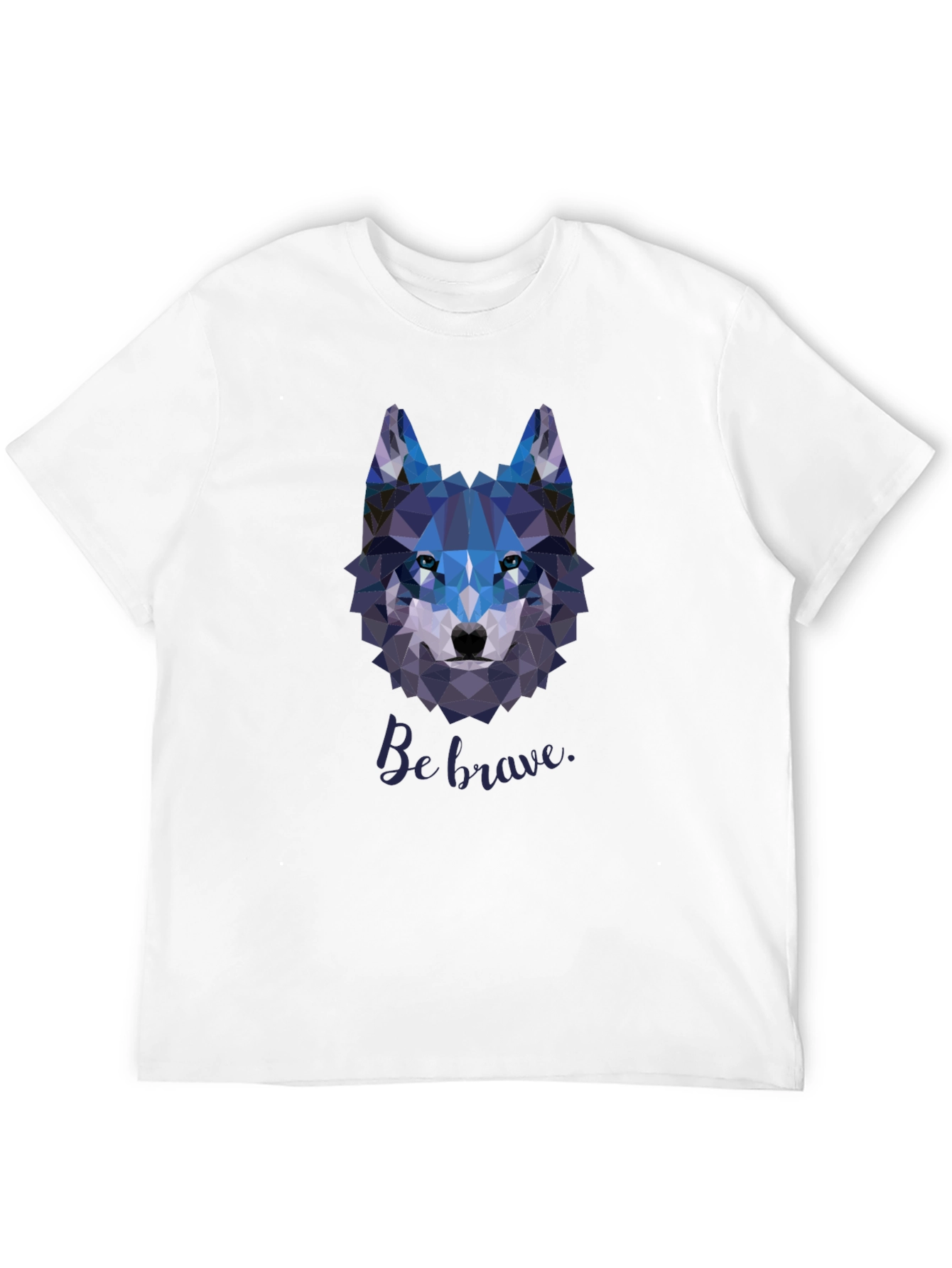 Geometric Wolf Graphic T-Shirt - Be Brave Design