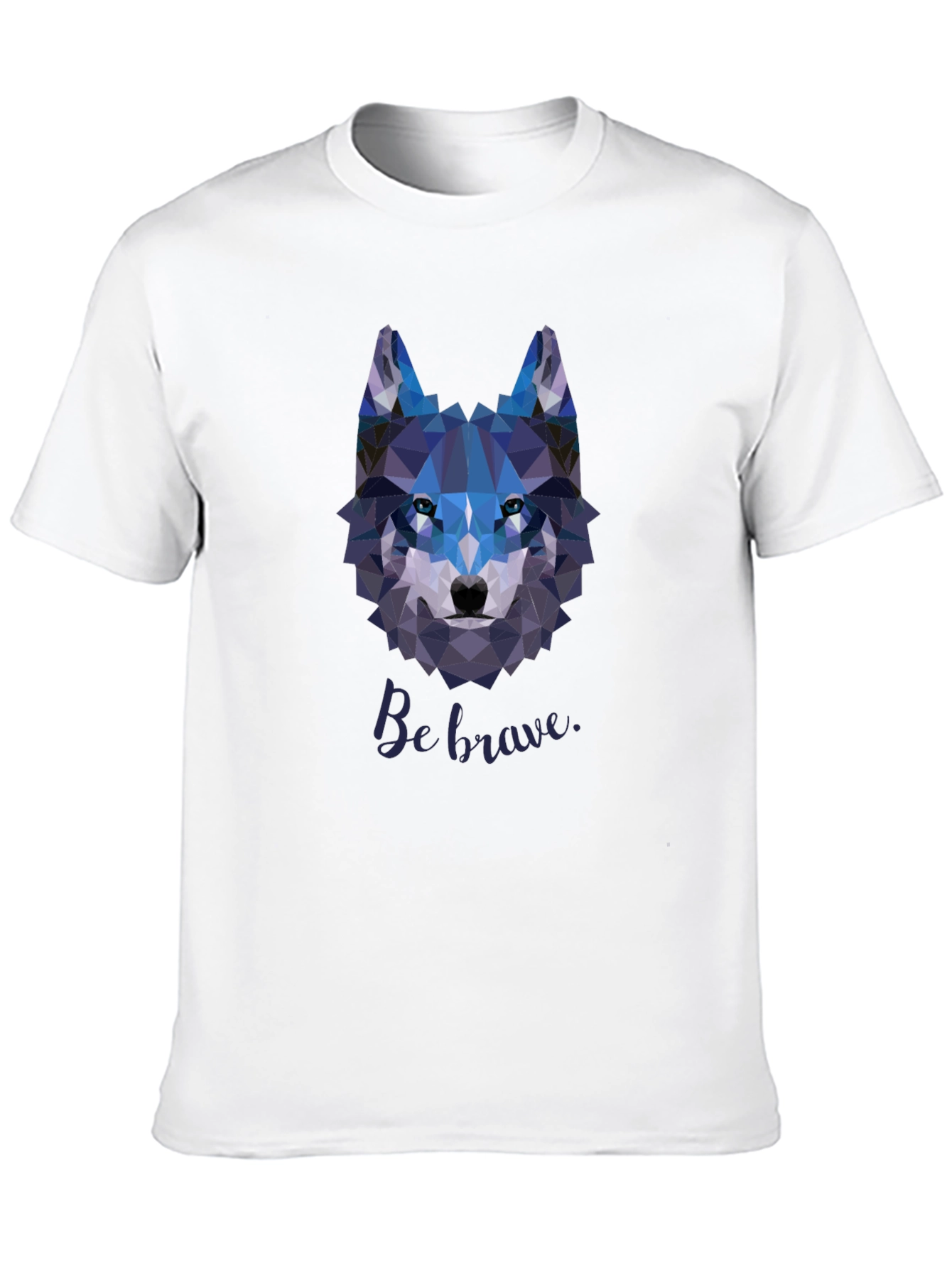 Geometric Wolf Graphic T-Shirt - Be Brave Design