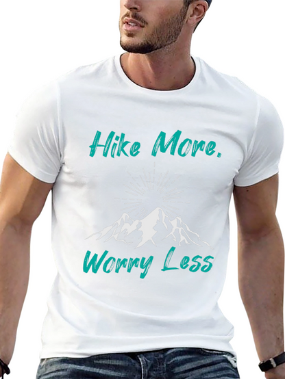 Hike More Worry Less Black Graphic Tee