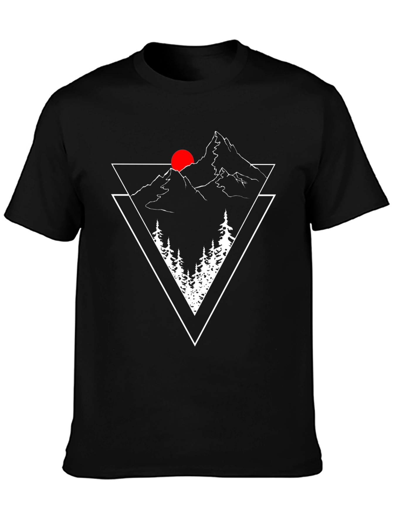 Mountain Peak Graphic Tee - Black