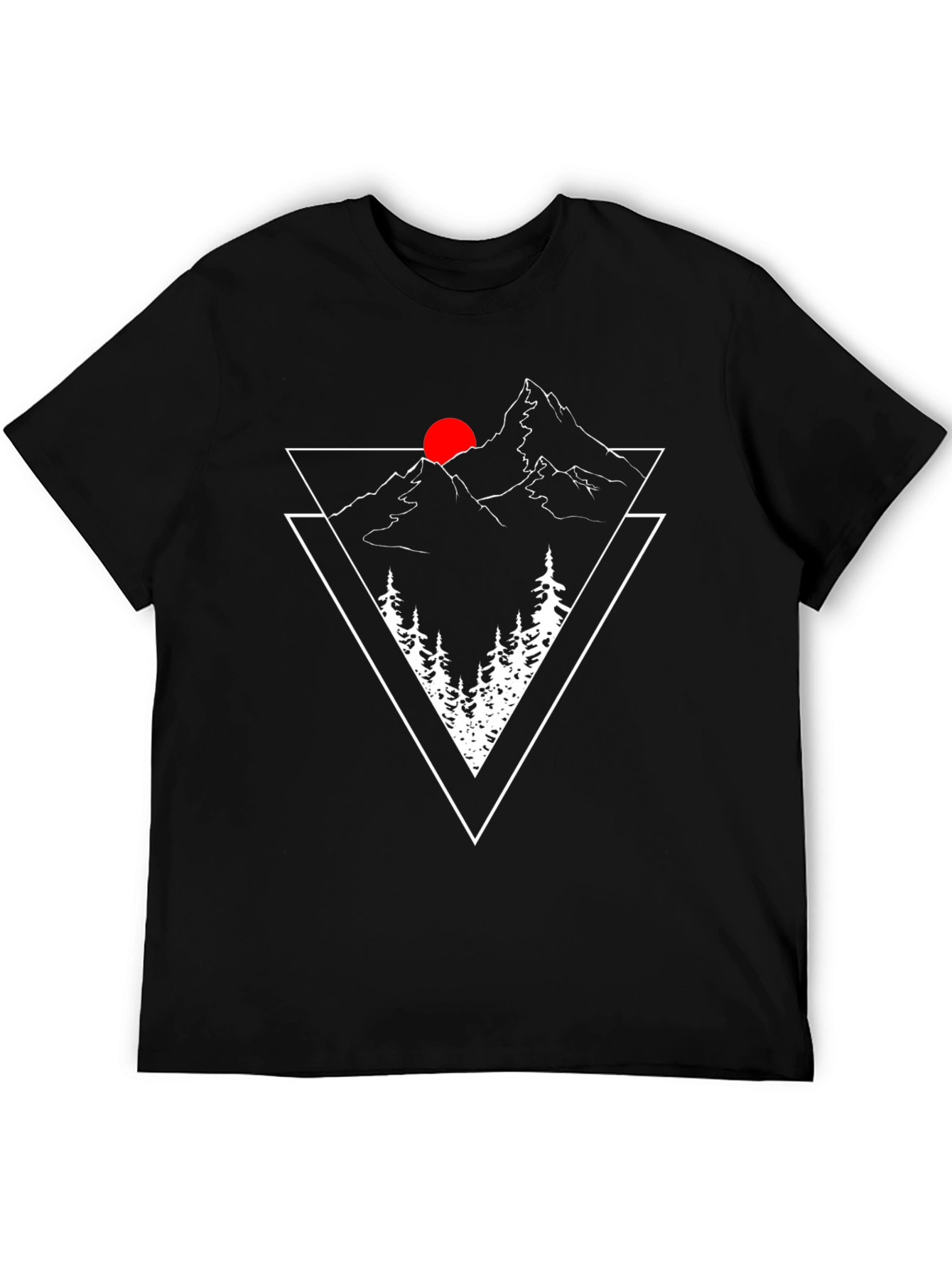 Mountain Peak Graphic Tee - Black