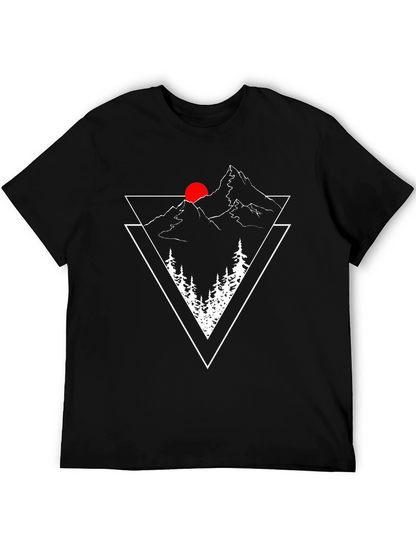 Mountain Peak Graphic Tee - Black