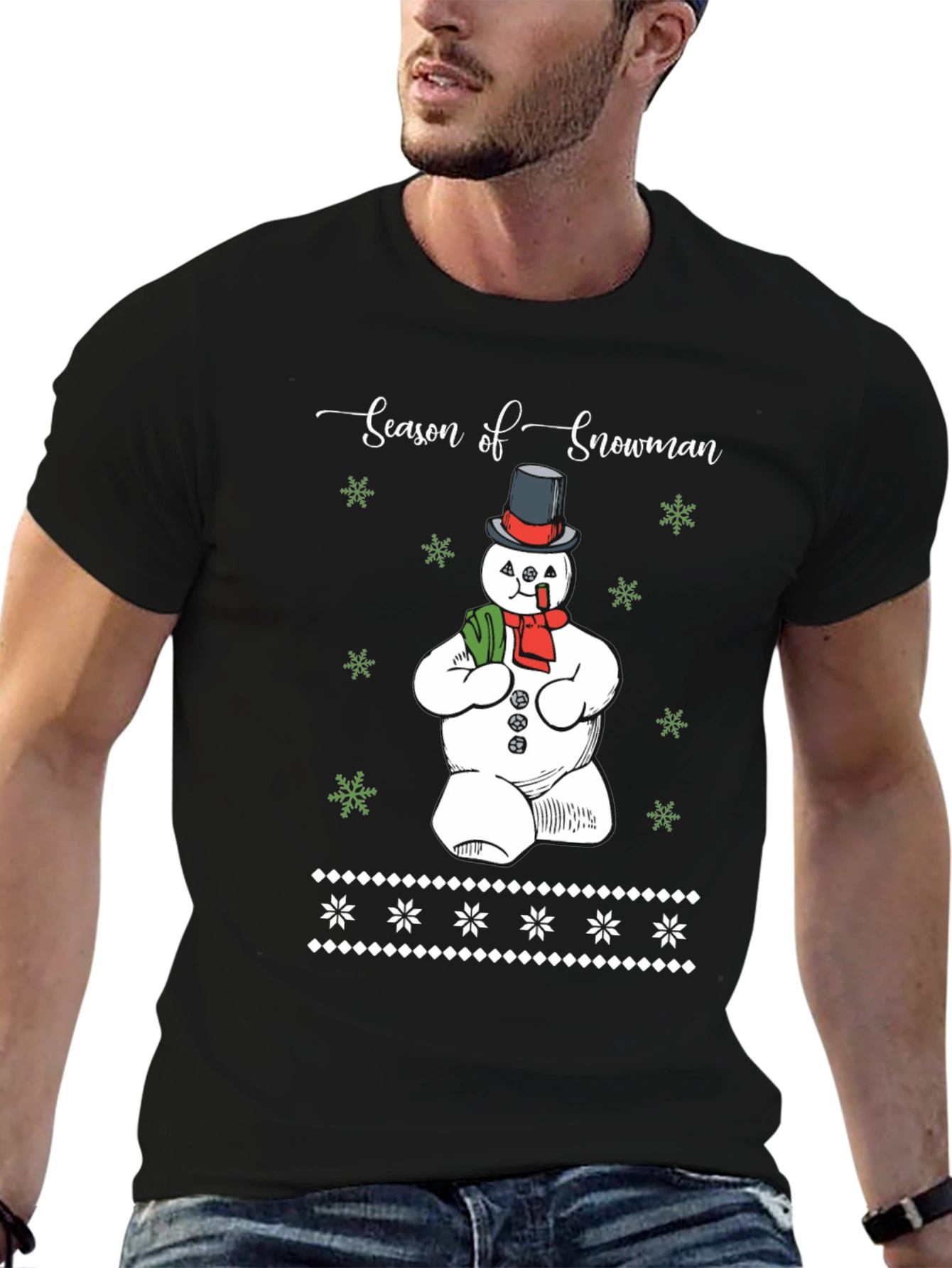 Season of Snowman Graphic T-Shirt