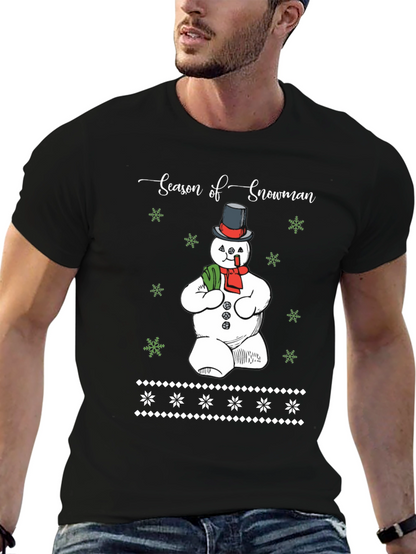 Season of Snowman Graphic T-Shirt