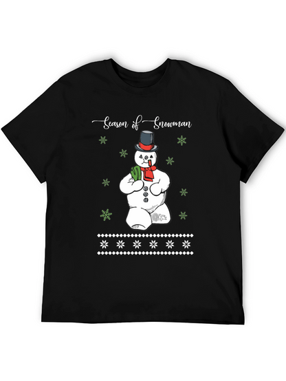 Season of Snowman Graphic T-Shirt