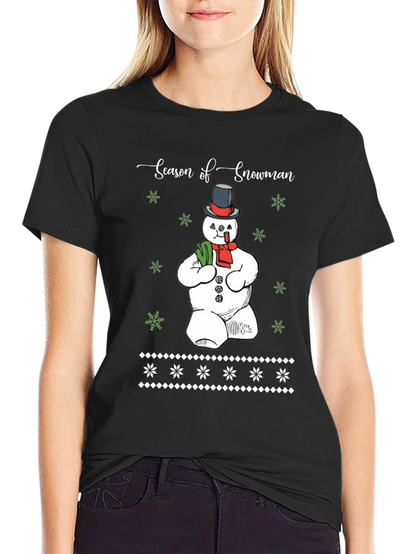 Season of Snowman Graphic T-Shirt
