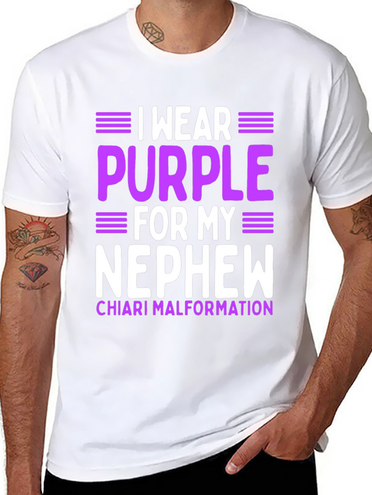 I Wear Purple for My Nephew Chiari Malformation Awareness T-Shirt