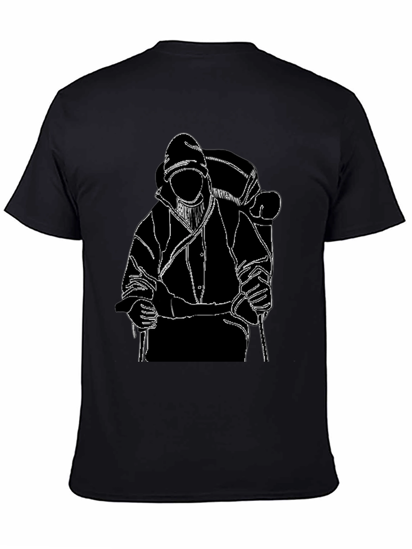 Backpacker Graphic T-Shirt - Black