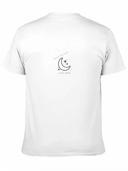 Minimalist Moon Vibes Black T-Shirt