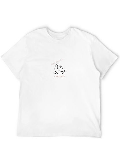 Minimalist Moon Vibes Black T-Shirt