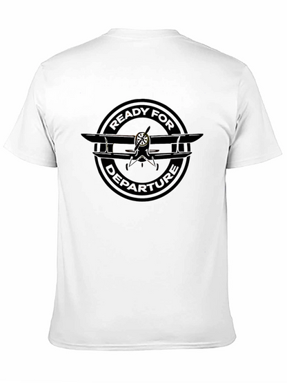 Ready For Departure Biplane Graphic Tee - Black