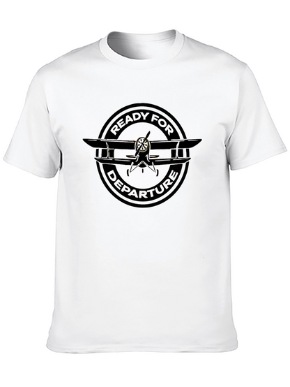 Ready For Departure Biplane Graphic Tee - Black