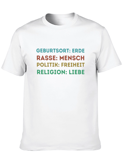 Birthplace Earth Human Race Freedom Love T-Shirt