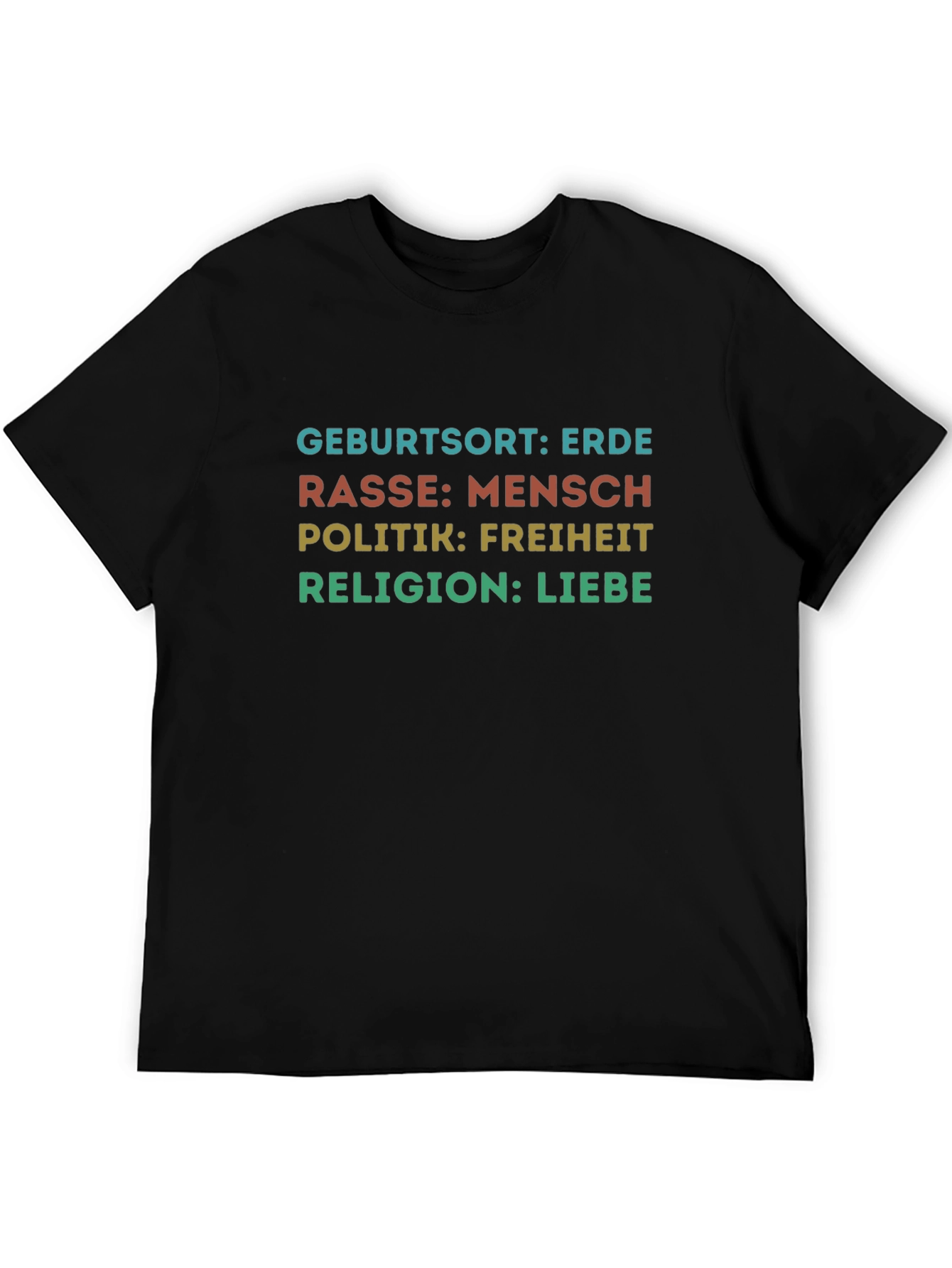 Birthplace Earth Human Race Freedom Love T-Shirt