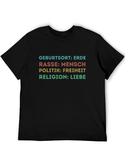 Birthplace Earth Human Race Freedom Love T-Shirt