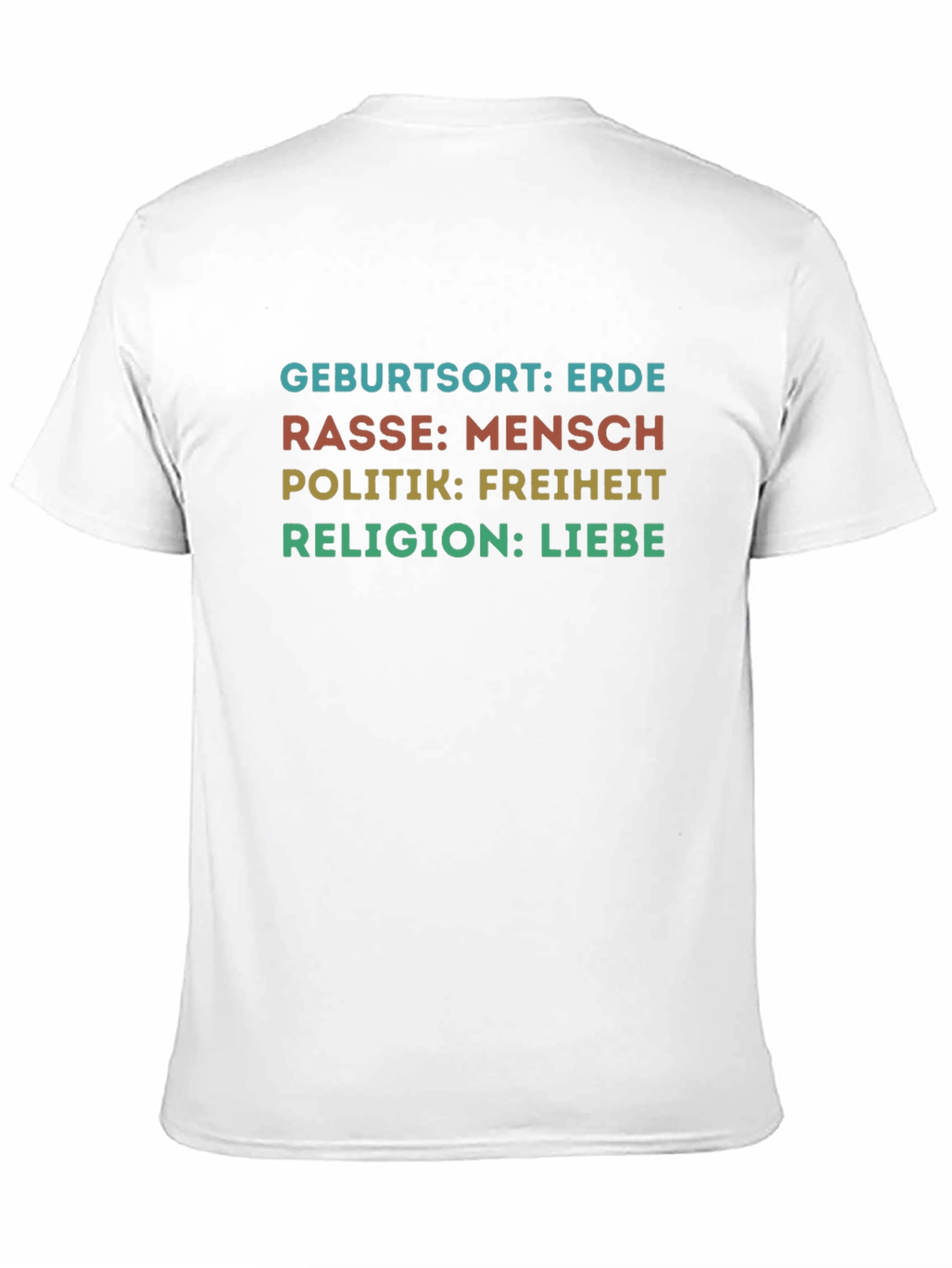 Birthplace Earth Human Race Freedom Love T-Shirt