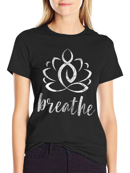 Breathe Lotus Graphic Tee - Mens Black T-Shirt