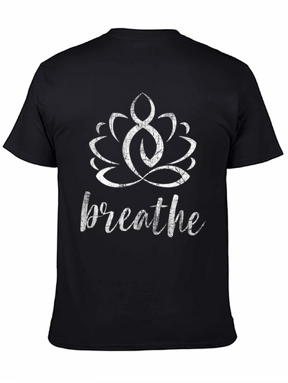 Breathe Lotus Graphic Tee - Mens Black T-Shirt