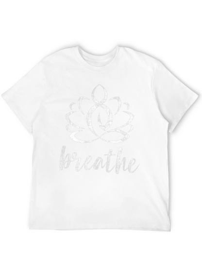 Breathe Lotus Graphic Tee - Mens Black T-Shirt