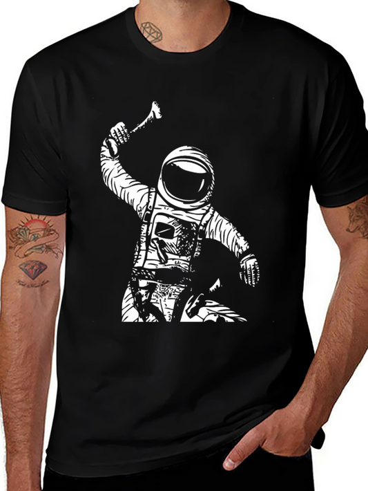 Astronaut Axe Black T-Shirt