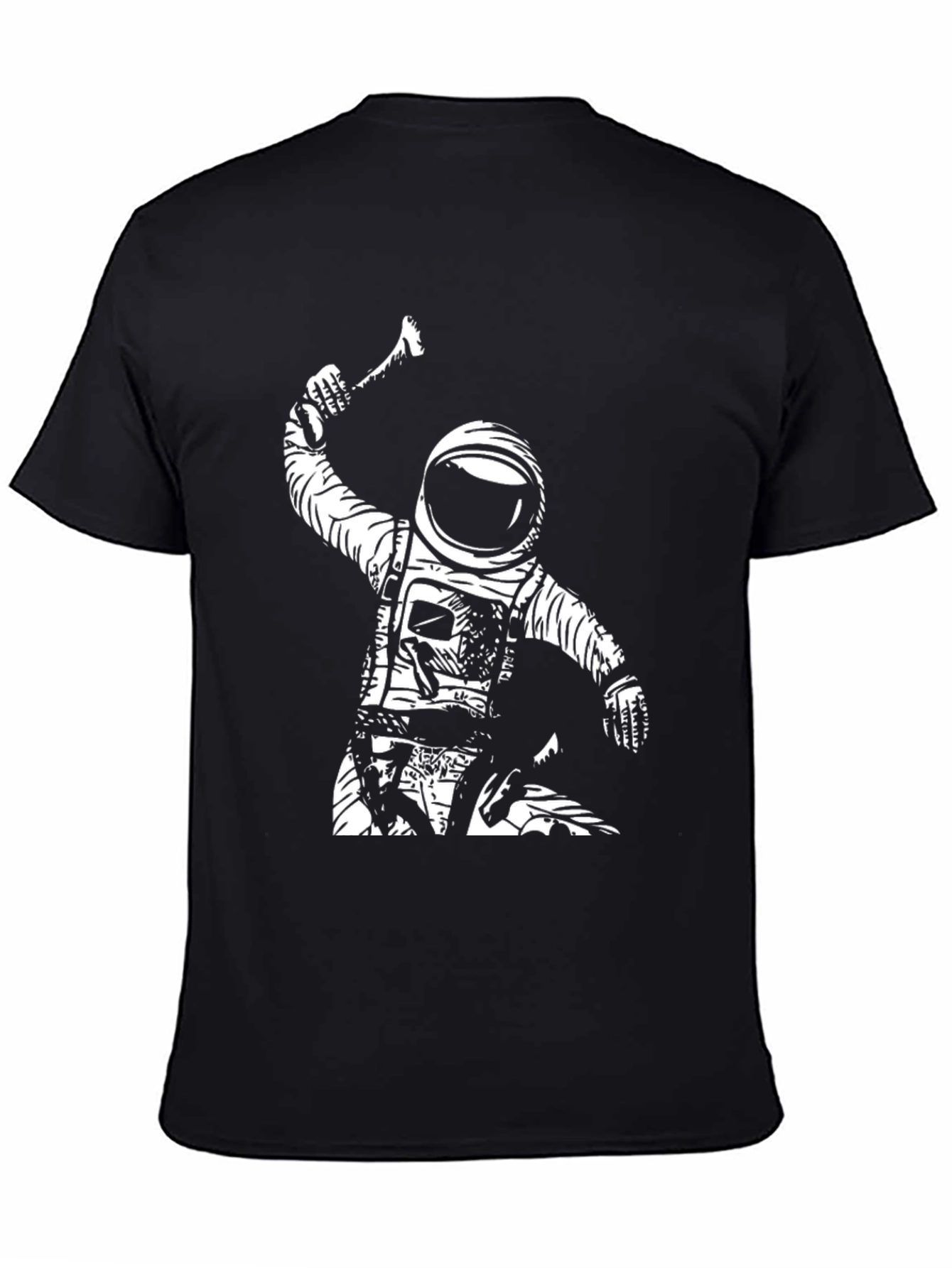Astronaut Axe Black T-Shirt