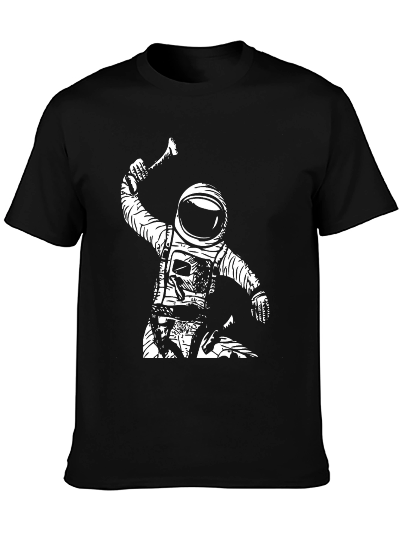 Astronaut Axe Black T-Shirt