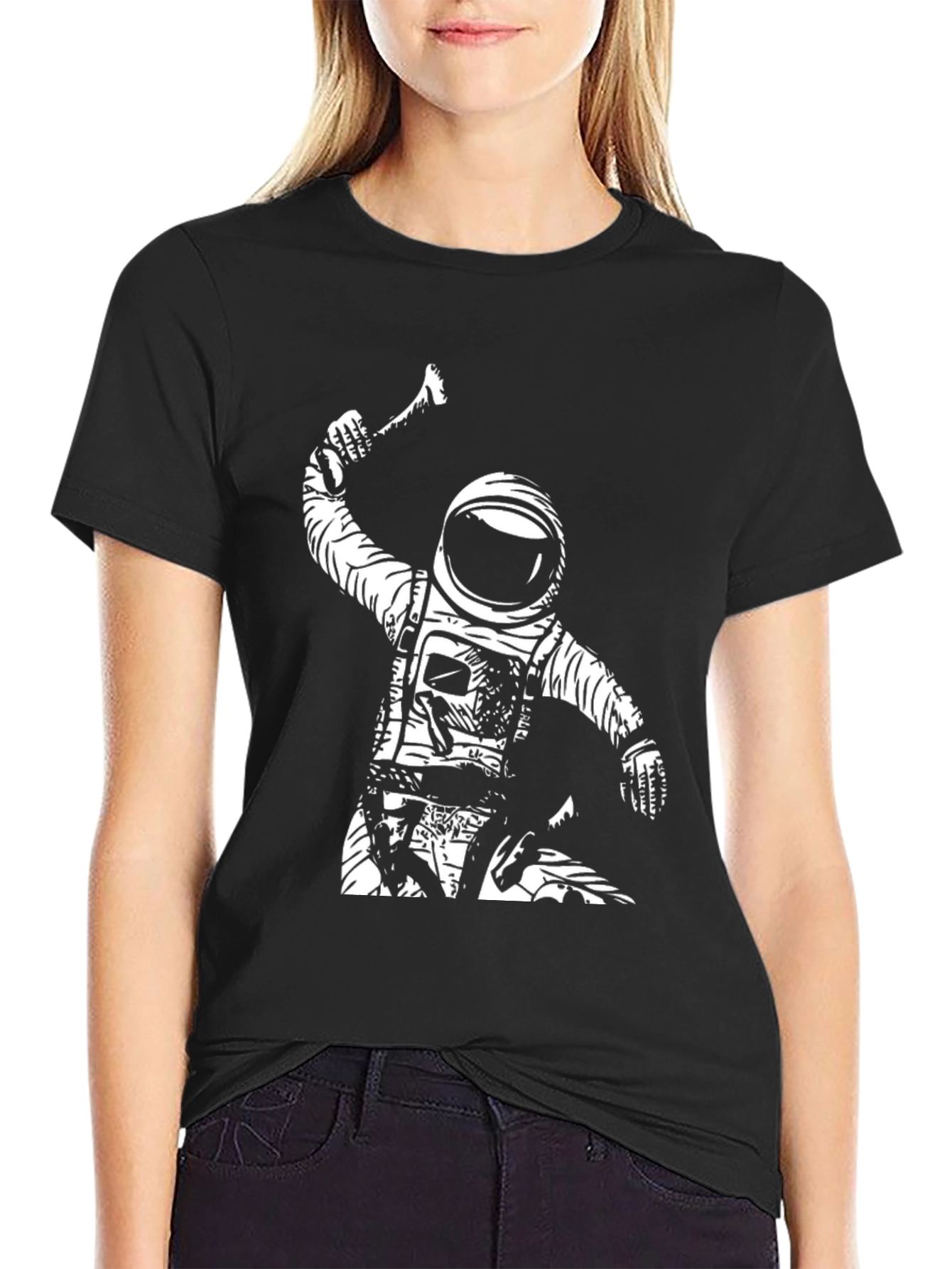 Astronaut Axe Black T-Shirt