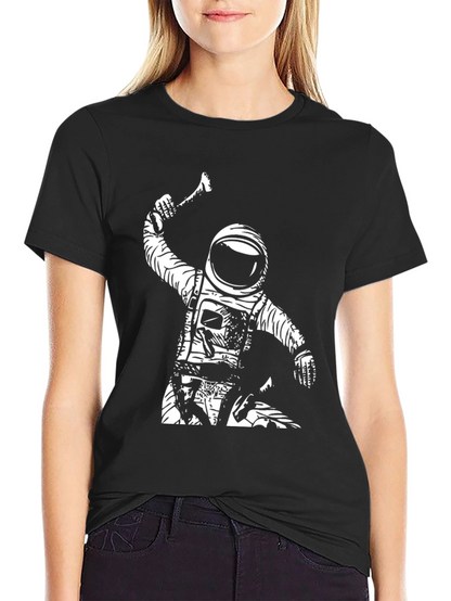Astronaut Axe Black T-Shirt