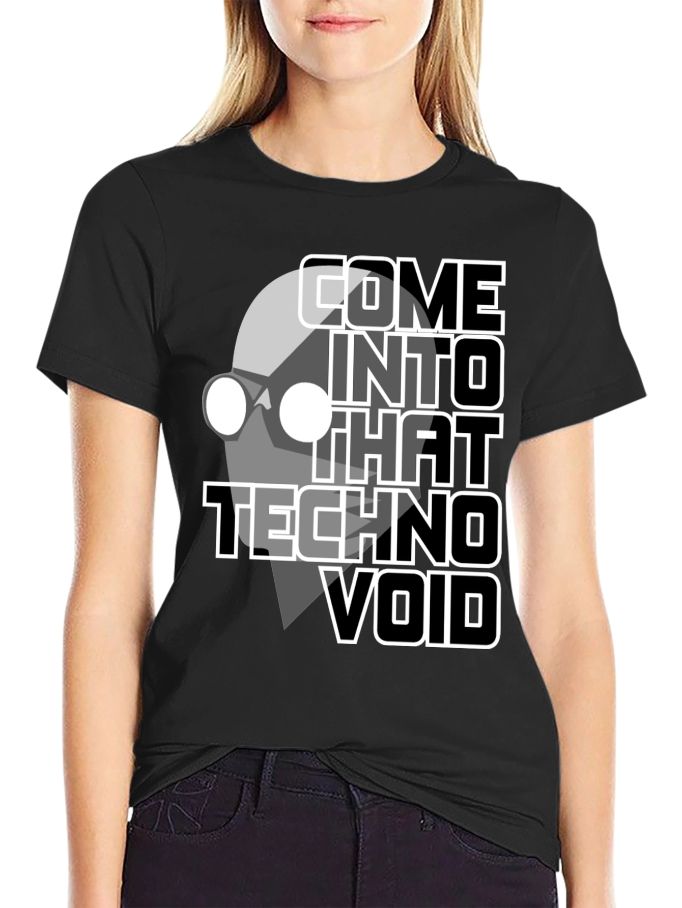 Techno Void Graphic Tee - Unique Design