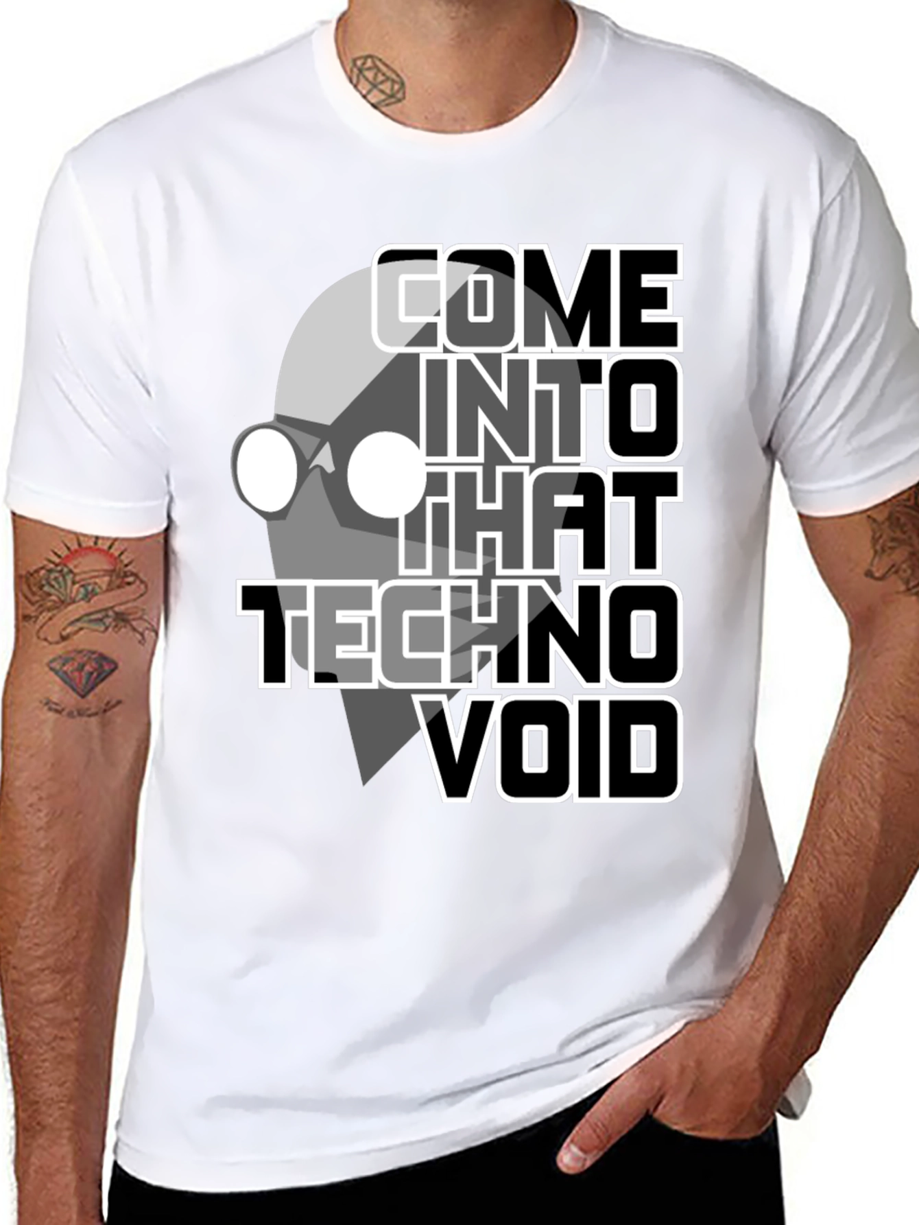 Techno Void Graphic Tee - Unique Design