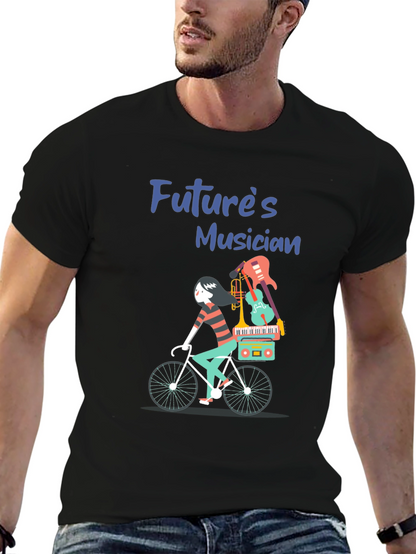 Futures Musician T-Shirt: Cycling with Instruments