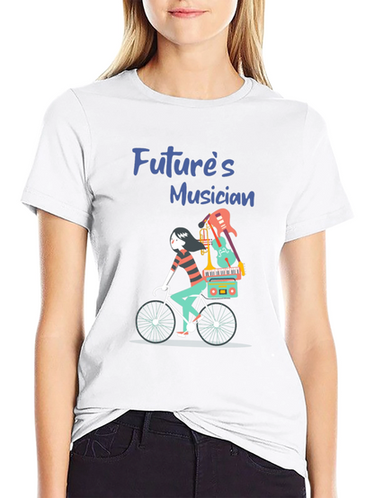 Futures Musician T-Shirt: Cycling with Instruments