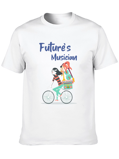 Futures Musician T-Shirt: Cycling with Instruments