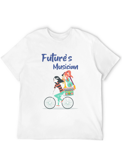 Futures Musician T-Shirt: Cycling with Instruments