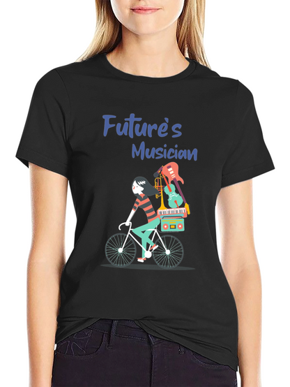 Futures Musician T-Shirt: Cycling with Instruments