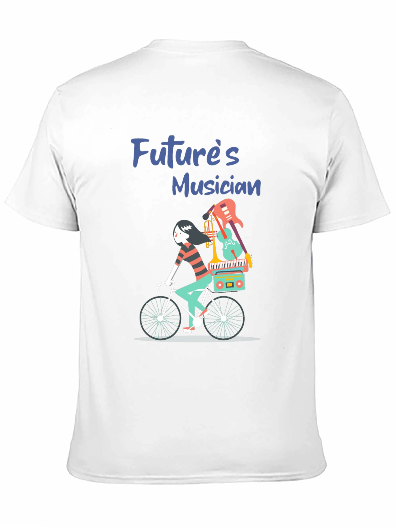 Futures Musician T-Shirt: Cycling with Instruments