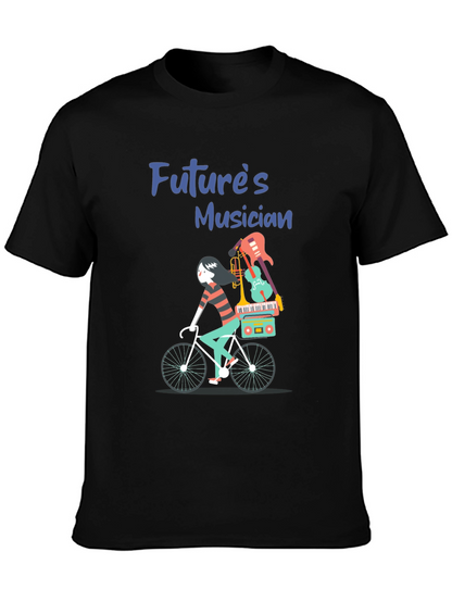 Futures Musician T-Shirt: Cycling with Instruments