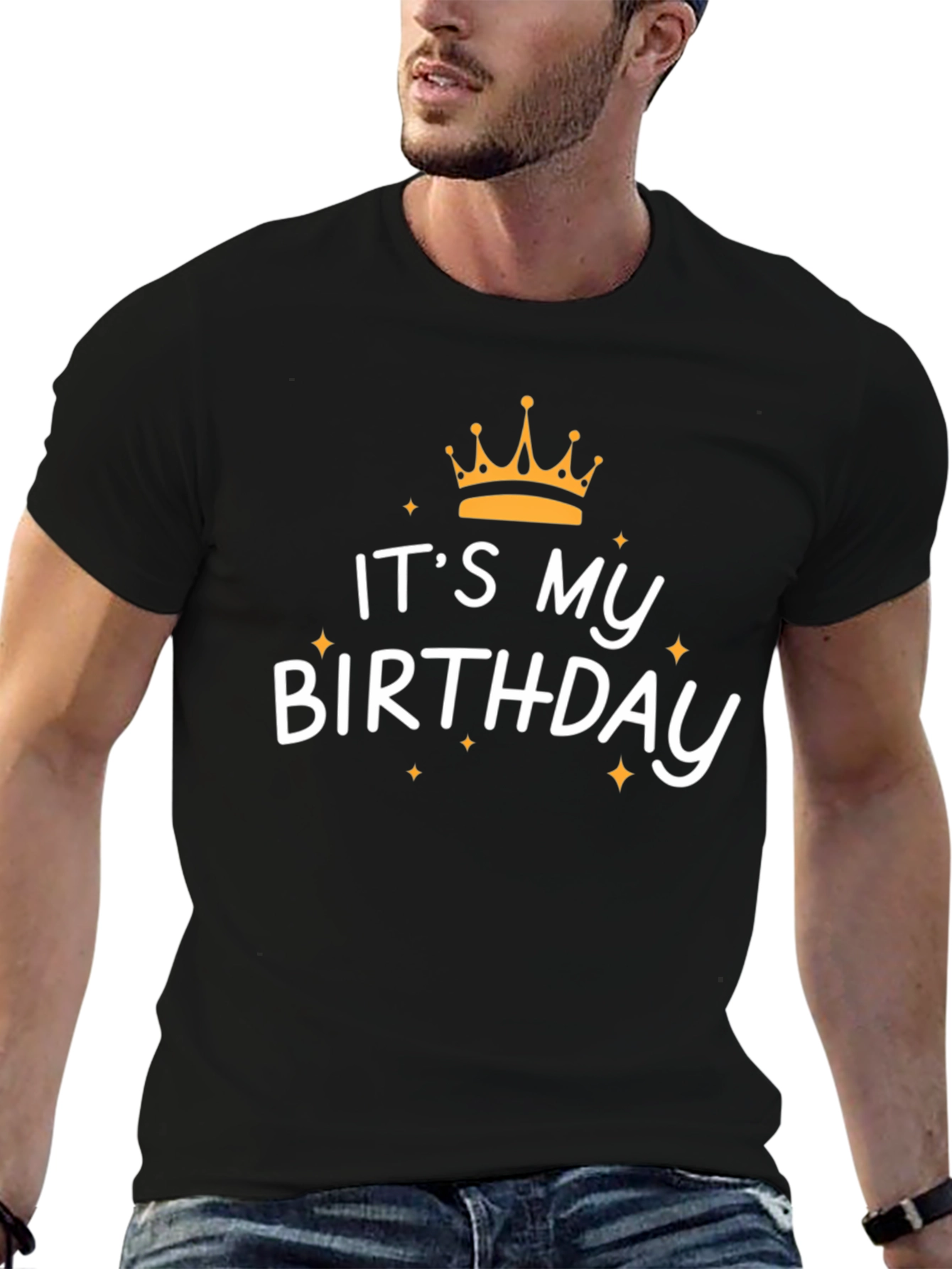 Its My Birthday Black Graphic Tee