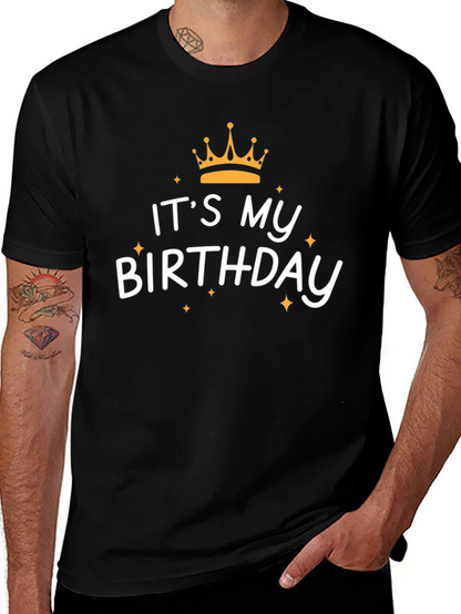 Its My Birthday Black Graphic Tee
