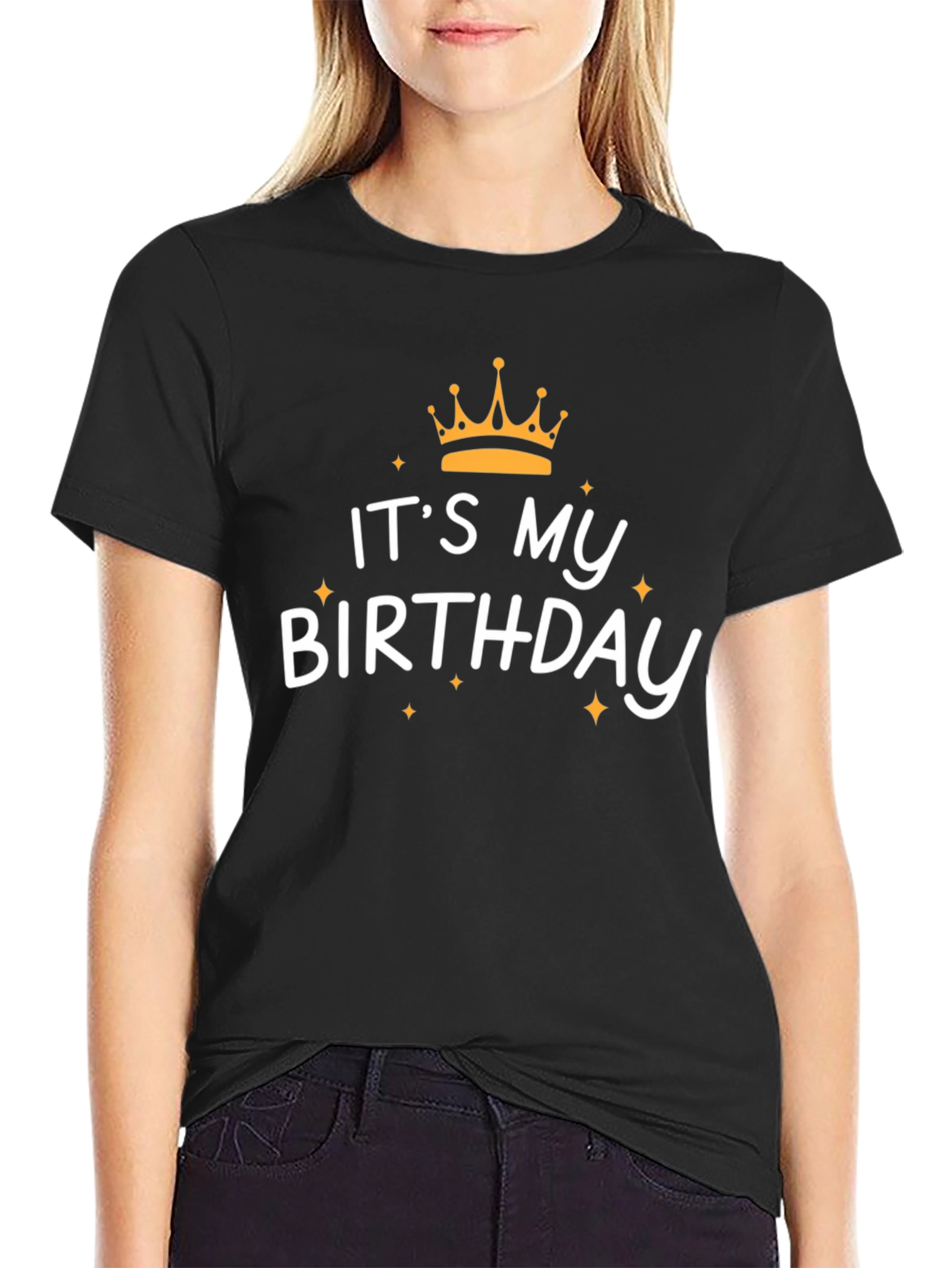 Its My Birthday Black Graphic Tee