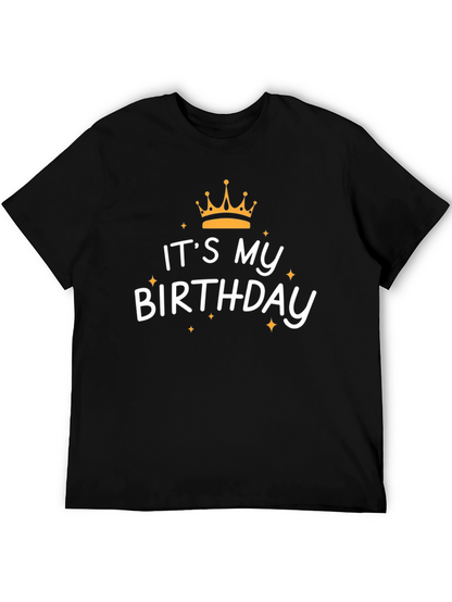 Its My Birthday Black Graphic Tee