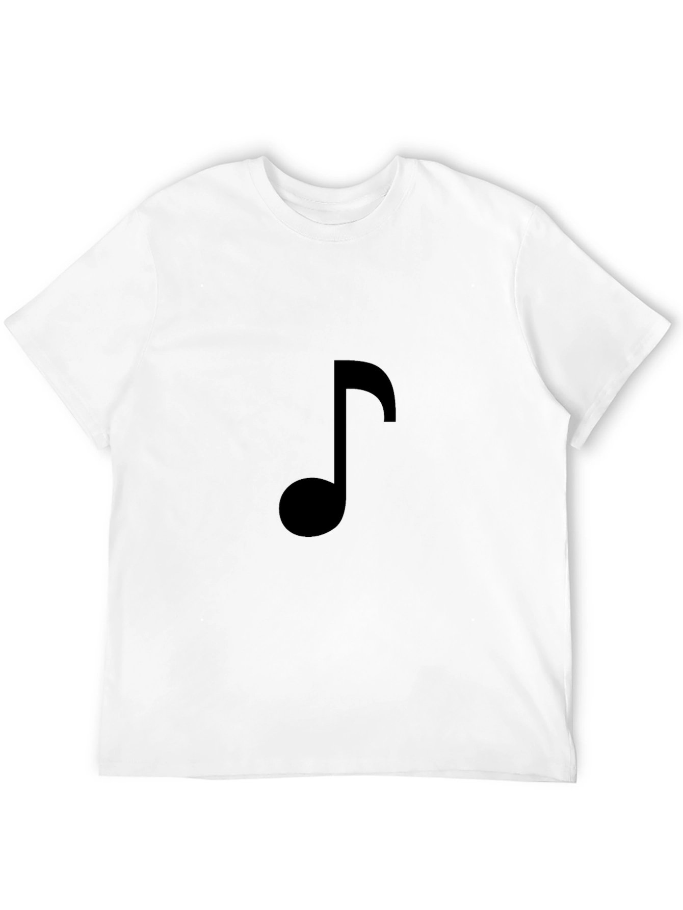 Black Music Note T-Shirt - Stylish Casual Tee