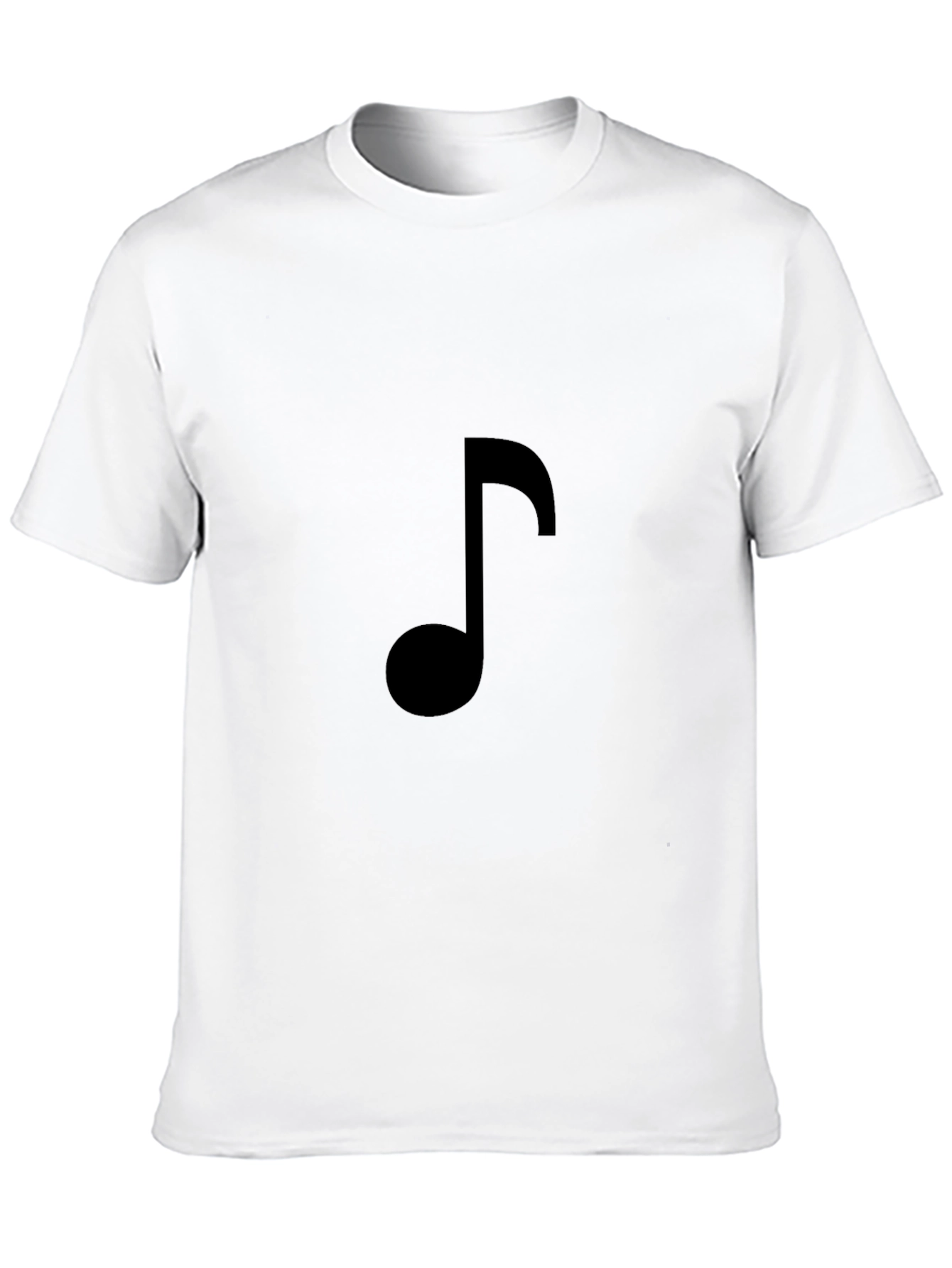 Black Music Note T-Shirt - Stylish Casual Tee