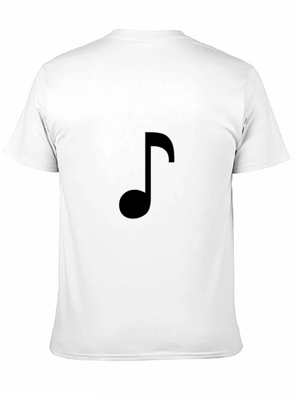 Black Music Note T-Shirt - Stylish Casual Tee