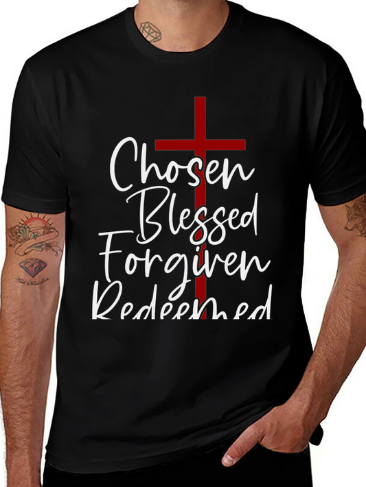 Chosen Blessed Forgiven Redeemed Christian T-Shirt