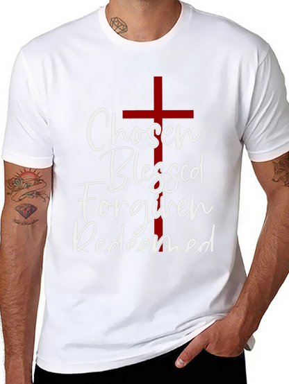 Chosen Blessed Forgiven Redeemed Christian T-Shirt