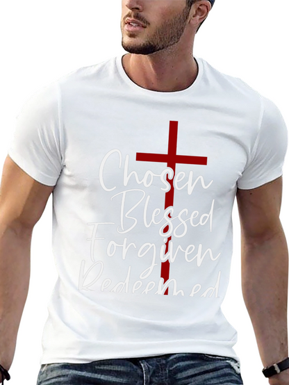 Chosen Blessed Forgiven Redeemed Christian T-Shirt